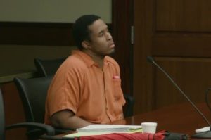 Landon Terrel in court.
