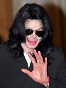 Michael Jackson waves to the camera