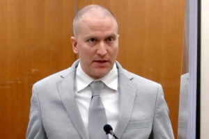 Derek Chauvin in court.