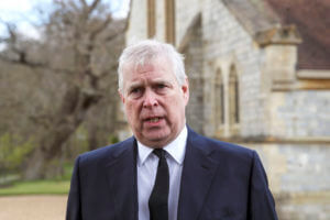 prince andrew talks to reporters