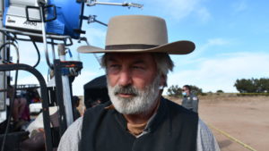Alec Baldwin on the "Rust" movie set