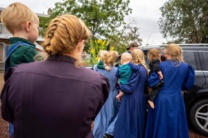 Family and followers of Samuel Bateman gather