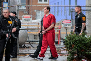 Bryan Kohberger is taken by sheriff's deputies from the Monroe County Courthouse