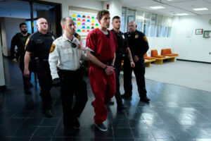 Bryan Kohberger after an extradition hearing at the Monroe County Courthouse