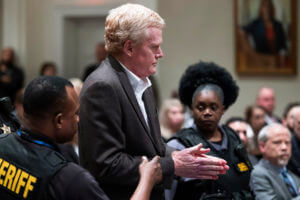 Alex Murdaug is handcuffed in the courtroom.