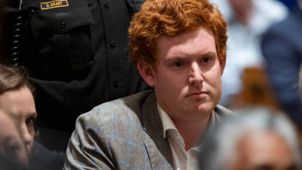 Buster Murdaugh, the son of Alex Murdaugh, listens as Alex Murdaugh's verdict is read