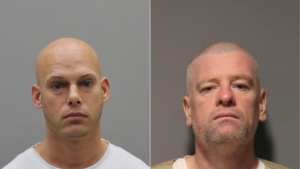 Left: booking photo of Gary Gromkiewicz right: booking photo of Michael Lambert