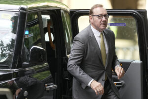 Kevin Spacey arrives at Southwark Crown Court