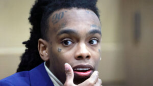 Jamell Demons, aka YNW Melly, sits in court.