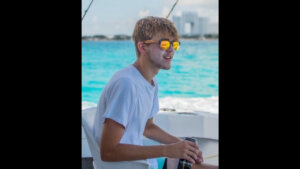 photo of parker league on a boat