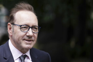 Kevin Spacey outside a London court.