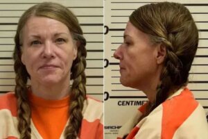 front and side view of a woman's mugshot