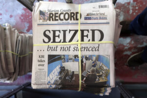 Stack of the Marion County Record.