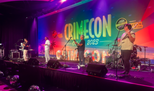 Creighton Water's band plays on colorful stage