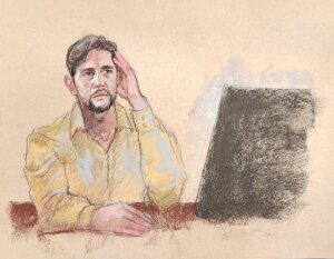 courtroom sketch of colin strickland