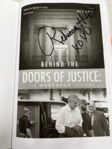 signature on cover page of book