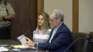 Ruby Franke sits next to her attorney in court