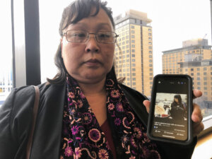 Rena Sapp, outside a courtroom