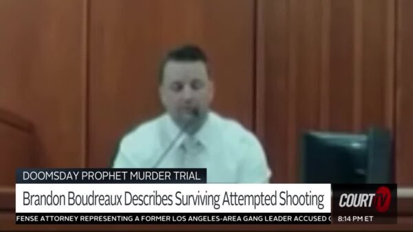 Brandon Boudreaux testifies in Chad Daybel's trial. (Court TV)
