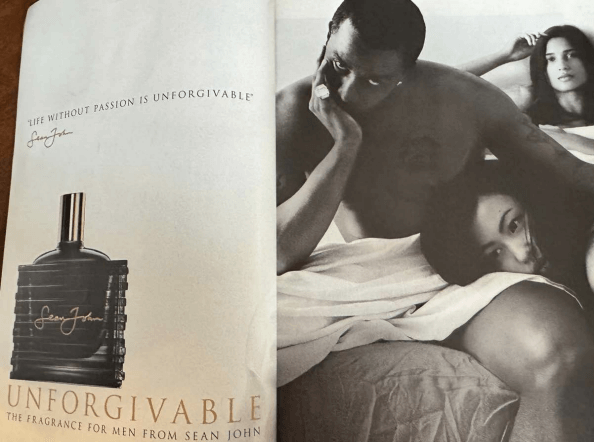 Sean Combs is seen in a perfume ad