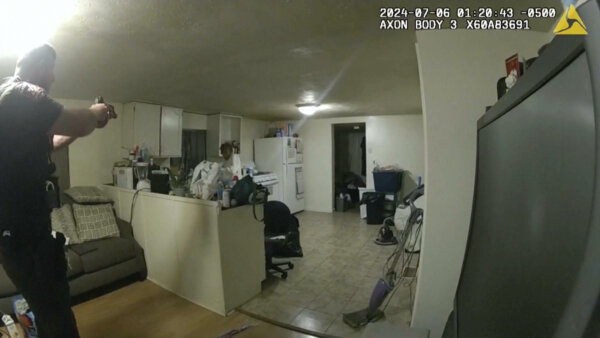 bodycam in woman's apartment