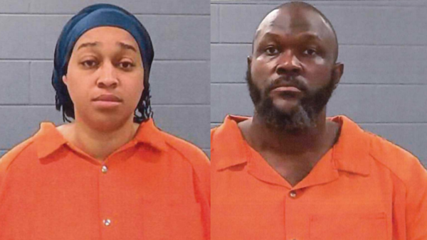 Booking photos of Daniel and Kristin Muir