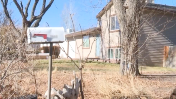 a mailbox sits in front of a house