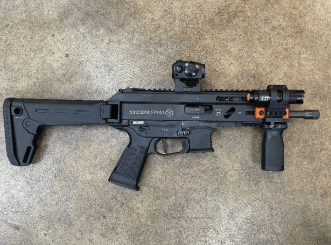 photograph of short barrel rifle