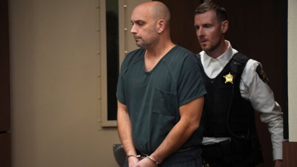 Sean M. Higgins, the driver charged with killing NHL hockey player Johnny Gaudreau and his brother Matthew as they bicycled on a rural road, appears at the county courthouse