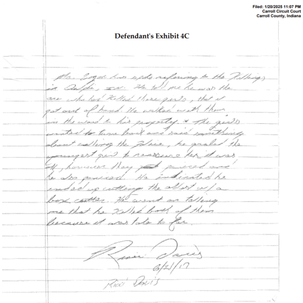 handwritten note