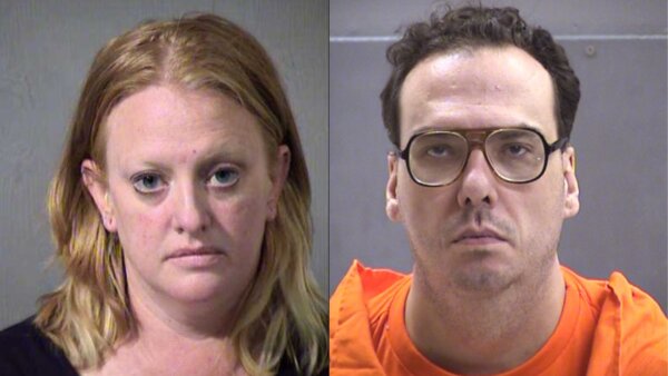 Booking photos of Kimberly LaCount and Kipling Harris