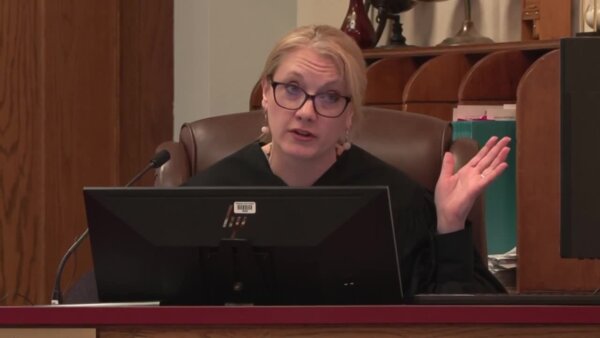 Judge Jerilyn Dietz addresses court