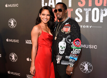 Cassie Ventura, left, and Sean "Diddy" Combs appear at the premiere