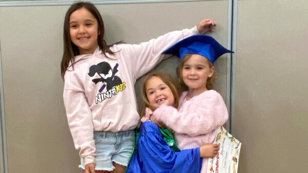 This undated photo provided by Whitney Decker shows Paityn, Olivia and Evelyn Decker. (Courtesy of Whitney Decker via AP)