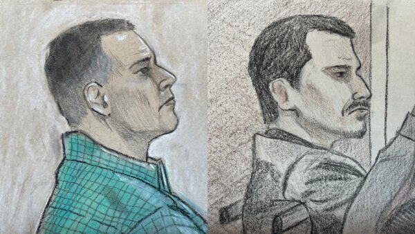 sketch of Brooks Houck and Joseph Lawson