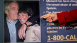 Poster shows Ghislaine Maxwell and Jeffrey Epstein