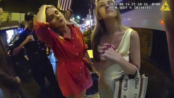 Two women seen standing on bodyworn camera