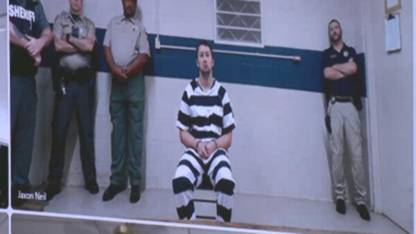Austin Drummond appears in court via video conference