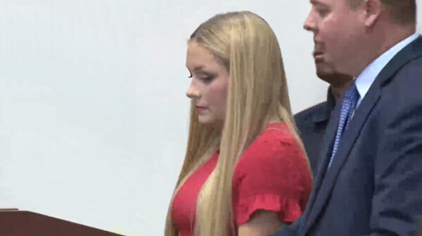 Laken Snelling appears in court.