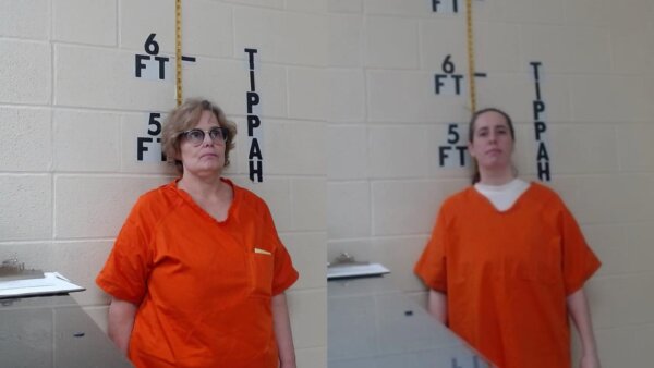 booking photos of Karen and Caitlin spence