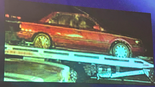 red Mazda car