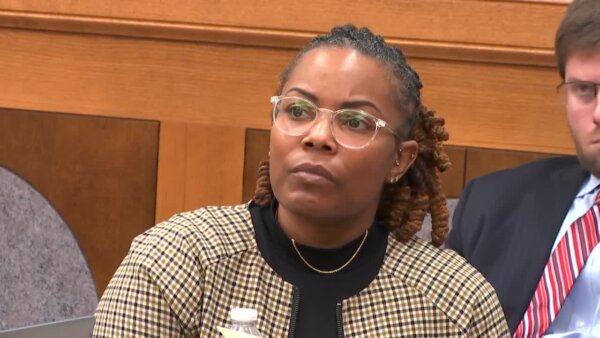 Defendant Ebony Parker appears in court during her civil trial