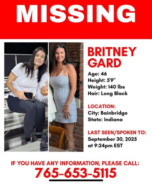britney gard missing person poster