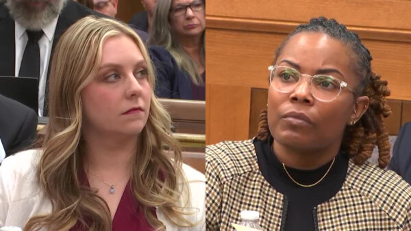 Plaintiff Abigail Zwerner (L) and defendant Ebony Parker (R) appear in court