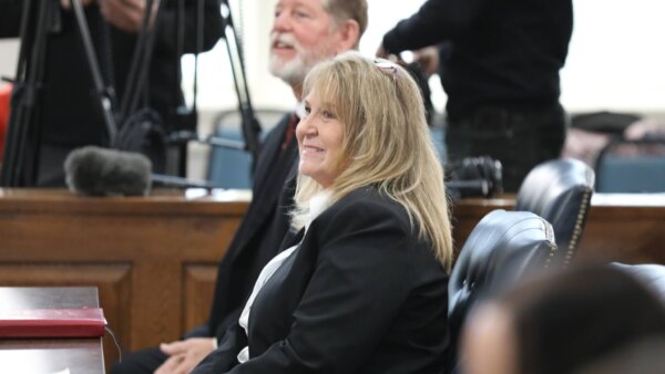 Rebecca "Becky" Hill awaits a court hearing on Monday, Dec. 8, 2025
