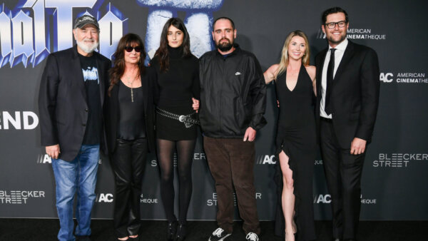 Rob Reiner, from left, Michele Singer Reiner, Romy Reiner, Nick Reiner, Maria Gilfillan, and Jake Reiner