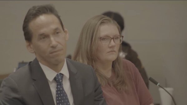 Sarah Pender sits in court