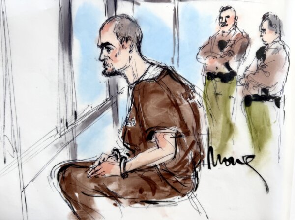 Sketch shows nick reiner at arraignment