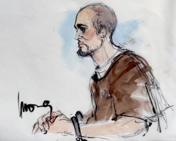 Sketch shows nick reiner at arraignment