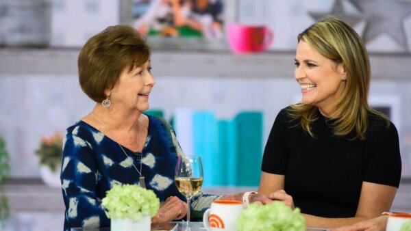 Savannah Guthrie, right, her mom Nancy spea